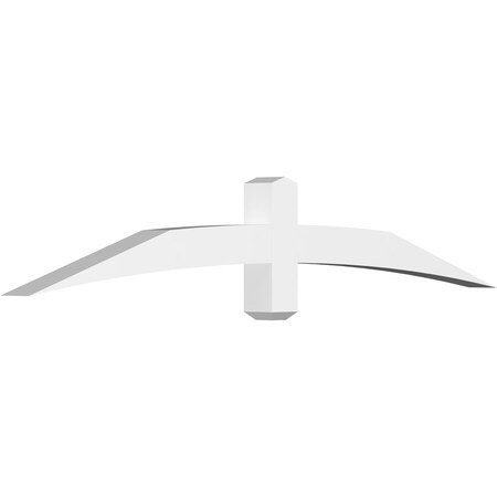 Ekena Millwork Bellingham Architectural Grade PVC Gable Bracket, 72"W x 12"H x 4"D x 4"F, 4/12 Pitch GBP072X12X0404BEL00
